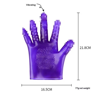 <span class=keywords><strong>Gants</strong></span> électriques SM avec anneau vibrant pour les doigts et attaches pour le sexe vaginal/anal, jouet sexuel pour femmes - Product Image 3