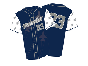 <span class=keywords><strong>Maglia</strong></span> da Baseball Classica 2027 con <span class=keywords><strong>Stampa</strong></span> a Righe Retrò, Vestibilità Ampia, Bottoni Completi, Manica Corta, in Tessuto Interlock - Product Image 6