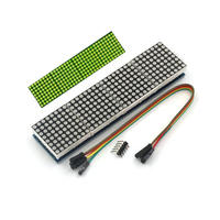 MAX7219 modul matriks titik modul mikrokontroler 4 dalam satu modul Tampilan merah dengan garis 5P