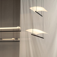 Lustre de restaurant et bar d'art postmoderne, lampe suspendue de designer minimaliste pour bureau, salon de thé, salle d'étude, et table à manger