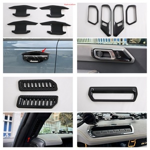 Juego de molduras de lujo para consola interior, portavasos y embellecedores de puerta con patrón de carbono ABS para <span class=keywords><strong>Ford</strong></span> <span class=keywords><strong>Bronco</strong></span> 21-25 - Product Image 2