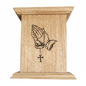 โกศเผาศพทำจากไม้ที่ทำด้วยมือทันสมัยสำหรับตกแต่งงานศพชายและหญิงโกศฝังศพ - Product Image 1