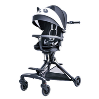 Poussette bébé Littlebay High Landscape avec siège rotatif à 360°, capote complète, inclinaison totale, pliable, avec lumière LED