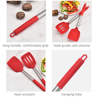 Ustensiles de cuisine, spatule à fentes en silicone antiadhésif, ensemble de spatules résistantes à la chaleur, spatule solide pour poisson, œufs, crêpes