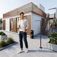 Maison modulaire préfabriquée de 40 pieds, structure en acier extensible, maison préfabriquée sur mesure
