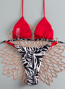 Nuevo <span class=keywords><strong>Bikini</strong></span> Brasileño de Corte Alto <span class=keywords><strong>con</strong></span> Estampado Floral, Traje de Baño de 2 Piezas, 2026 - Product Image 3