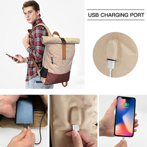 Custom New Arrival Custom Color Woman Rolling Daypack <b>Recycled</b> Roll Top Travel Waterproof <b>Backpack</b> - Product Image 4