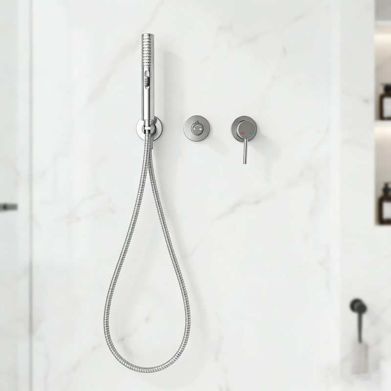 Modern Bathroom Wall Mounted Brass Rain