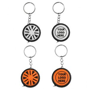 Cinta métrica retráctil de acero al carbono para llavero, 1m 3ft, mini portátil, para medición de ruedas de coche, herramienta de dimensionamiento y mercantilización - Product Image 1