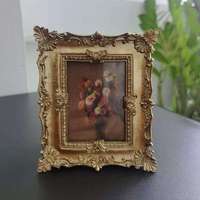 Cadres Photo Multiples Vintage en Résine Bronze Doré, Style Bouddhisme Dessin Animé, Décoration Maison Mariage Antique
