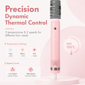 Ensemble de brosses à air chaud PRITECH 5 en 1, brosse sèche-cheveux et volumisante en une seule étape, 1200W, peigne de coiffage professionnel, 18000RPM, rose - Product Image 5