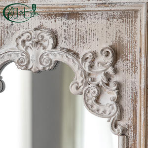 The Seventh Day <b>Wall</b> <b>Mirror</b> <b>Rectangular</b> Retro White Framed Decorative For Bedroom Guesthouse - Product Image 4