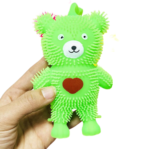 CHENXI Wholesale Silicone Sparkling Sticky Squishy Decompression Luminous Little Bear Puffer <b>Ball</b> for 5 to 7 Years Old Kids - Product Image 2