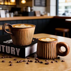 แก้วกาแฟเซรามิกสไตล์ญี่ปุ่นวินเทจหรูหราแบบแขวนหูจับ ขนาดเล็ก สวยงาม ของใช้ในบ้าน ของที่ระลึกอาหารเช้าสไตล์เรโทร - Product Image 3