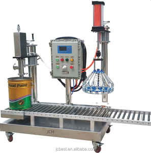 Machine de remplissage et de bouchage semi-automatique pour fûts en plastique - Remplisseur de précision haute précision pour fûts chimiques Convoyeur à rouleaux Scellage - Product Image 2