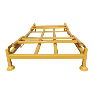 Estante Plegable de Tres Niveles para Almacenamiento de Neumáticos, Color Verde Hierba Azul Oscuro, Sin Ruedas, para Logística de Almacén - Product Image 5