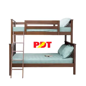 WOODEN BUNK BEDS - Best Price Melitta Twin-Full in Coffee Color High quality bedroom furniture from Viet Nam