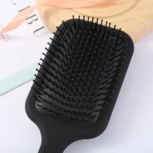 Custom Logo Detangler Black Paddle Hair Brush For Women