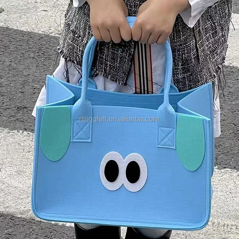 Borsa della spesa in feltro personalizzata per regali Oem Odm fabbrica grandi borse in feltro da donna