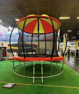 Outdoor &amp; Indoor <strong>Trampoline</strong> Round Tent Sun Shade <strong>Cover</strong> with Safety Mesh Protective Net PVC Material Safe Boy Play Garden - Product Image 1