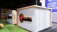 Support de vitrine d'angle créative, 3x6, 10x20, Design Unique, pour exposition d'angle