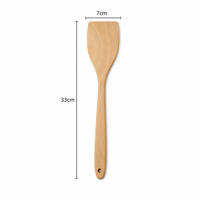 Ensemble de spatules en bois de hêtre naturel 4 pièces, spatule de cuisine antiadhésive en bois, spatule à frire écologique, ustensiles de cuisine