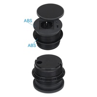 Oeillet rond standard européen de bureau encastré de 80mm avec prise de courant avec trou de cordon avec couvercle de rotation de charge sans fil
