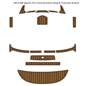 Plataforma de Natación para Barco MB Sports F21 Tomcat 2013, Alfombrilla de Espuma EVA para Cubierta de Barco, Estilo SeaDek MarineMat, Autoadhesiva, Imitación Madera de Teca - Product Image 1