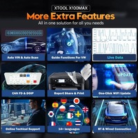 Programador de Llaves XTOOL X100 MAX con KC501 para BENZ/BMW/VW, Herramienta de Diagnóstico Completo para Todas las Llaves Perdidas, Mapeo de Topología, Codificación de ECU