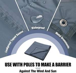 Waterproof Ultralight Portable Camping <b>Tarp</b> Rain Canopy Tent Footprint Quick Automatic Opening Durable for Hiking Backpacking - Product Image 2