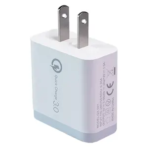 Adaptor daya USB-C 18W penjualan terbaik 2024 dengan pengisian cepat pengisi daya dinding Tipe C untuk 15 14 13 12 11