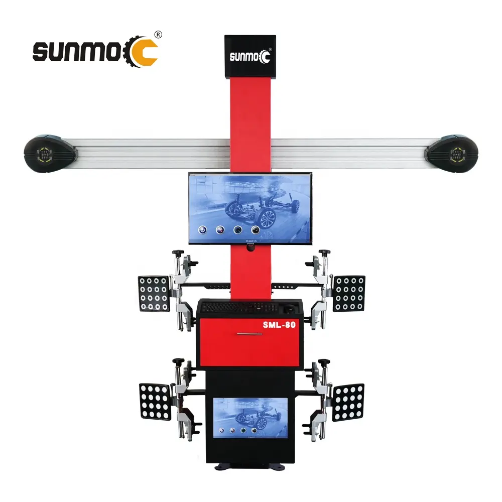 Sunmo CE certificado conjunto completo Reparação Automotiva carro roda alinhador 3d roda alinhamento máquina equipamentos pente preço com braçadeira