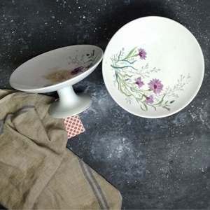 Daniele F. Pair - Soportes de Cristal para Tartas de Lujo Laveno Pintados a Mano, Ecológicos, Desechables, Sostenibles, 3000 g, Nueva Herramienta para Decoración de Tartas - Product Image 2