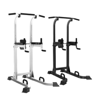 Tour de musculation multifonctionnelle en métal avec rack à squats, barres de dips et barre de traction pour entraînement de force