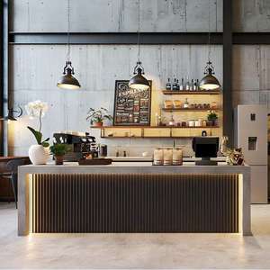 Diseño de Interiores de Cafetería de Estilo Industrial |   Muebles de Barra para Cafetería, Ecológicos, Duraderos y Personalizados |   Listo para publicar en Instagram - Product Image 1