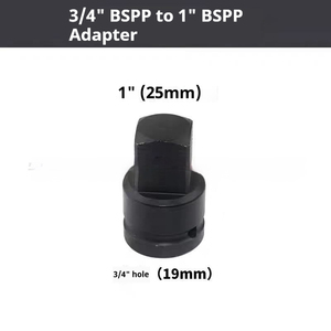 Adaptateur de douille hexagonale en acier au chrome-vanadium chromé noir, tête de conversion pour clé électrique, réducteur de douille à chocs pneumatique, adaptateur OEM - Product Image 6