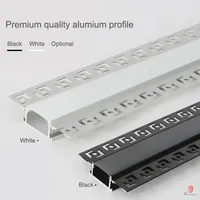 Bande lumineuse Led encastrée 3500k en alliage d'aluminium en forme de U, profilé en Aluminium