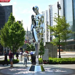 Escultura Humana de Acero Inoxidable YOUFINE, Decoración Moderna para Centros Comerciales Grandes, Tecnología Futura - Product Image 2