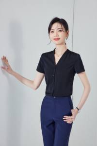 호텔 프론트 데스크 여성 관리자 근무복 우아한 비즈니스 유니폼 셔츠 접객용 - Product Image 6