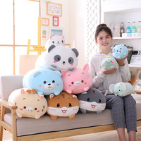 Vente en gros Coussin en peluche doux Animal de dessin animé Mignon Gros Éléphant en peluche Chien Chat Pingouin Cochon Panda Dinosaure en peluche Jouet