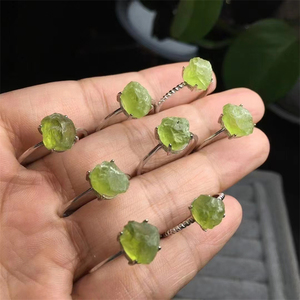 Bán Buôn Bạc Tinh Thể Tự Nhiên Thủ Công Mỹ Nghệ Garnet Aquamarine Peridot Tanzanite Đá Quý Nhẫn Đối Quà Tặng - Product Image 6