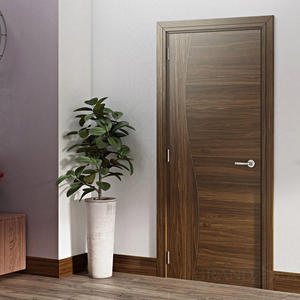 Portes d'intérieur en cristal de carbone MDF pour décoration élégante de surface finie intérieure d'appartement d'hôtel résidentiel - Product Image 2