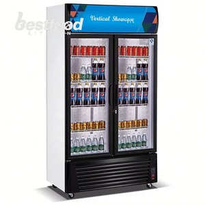 Vitrine réfrigérée double porte 2026 pour boissons / Réfrigérateur de présentation pour supermarché / <span class=keywords><strong>Congélateur</strong></span> vertical bleu - Product Image 6
