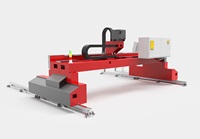 Machine de découpe au plasma et au gaz CNC à portique lourd MS-4C |   Moteur servo haute précision 220V, 50 mm, vitesse élevée 6 m/min