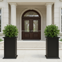 Pot Bunga / Pot Tanam Stainless Steel Perak Dekorasi Dalam Ruangan Modern