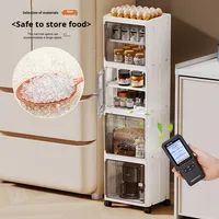 Tiroir de rangement pliable rectangulaire moderne, armoire étroite pliable, armoire de rangement en plastique pour salle de bain, boîte de rangement pour espaces restreints