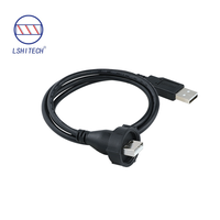 Conector USB2.0 Macho-Hembra Lshitech, Cable de Extensión USB a Prueba de Agua con Conector para Soldar, de 0.1-1m, para Conectores Eléctricos y Automotrices