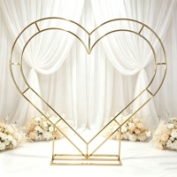 Arco de Acero Inoxidable Desmontable en Forma de Corazón para Sofá, Elegante, Moderno, Minimalista, Famoso en Internet, Decoración de Pared para Bodas
