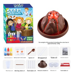 Kit STEM para Bebés, Juguete Educativo de Aprendizaje, Experimento de Erupción Volcánica, Material Científico Creativo, Modelo con Componentes de Plástico - Product Image 6
