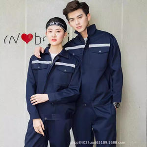 Work Clothes Spring Autumn Long Sleeve Wear-resistant Reflective Polyester Labor protection <strong>Coveralls</strong> Workshop Logistics Auto - Product Image 2